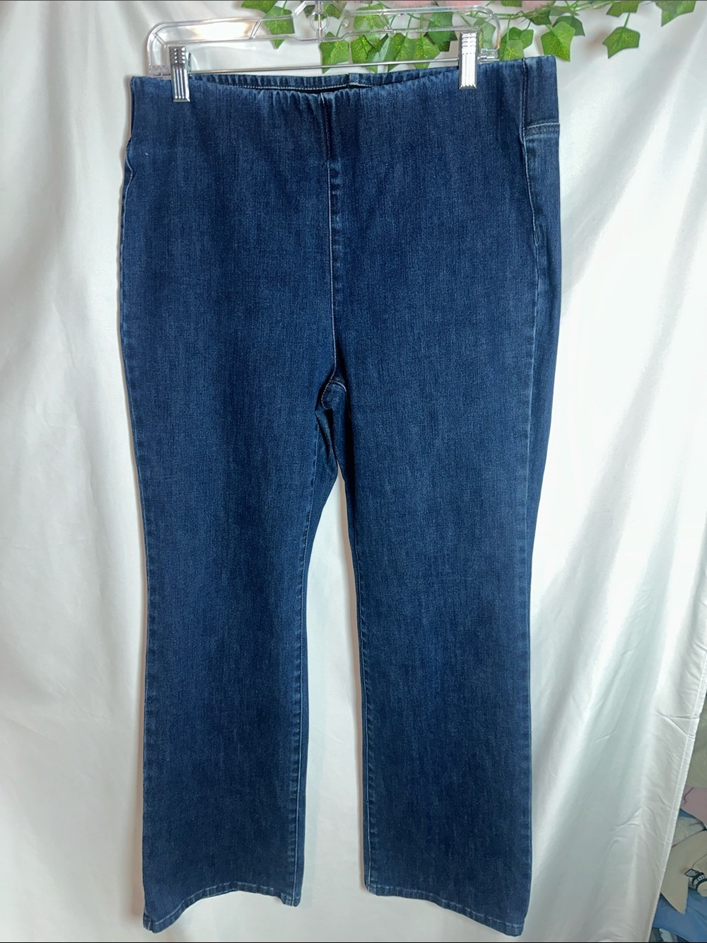 Soft Surroundings Dark Blue Flare Jeans
